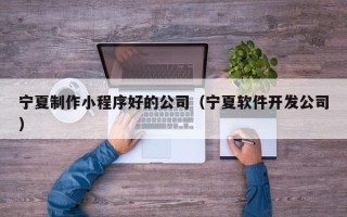 金华宁夏制作小程序好的公司（宁夏软件开发公司）